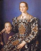 Agnolo Bronzino Portrait of Eleonora da Toledo with her Son Giovanni de-Medici oil painting artist